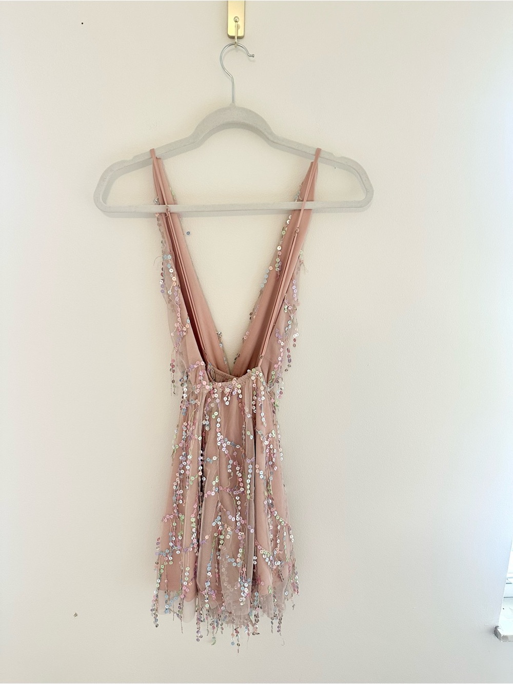 Hello Molly Pink Sequin Mini Dress NWT Size S - Picture 5 of 5